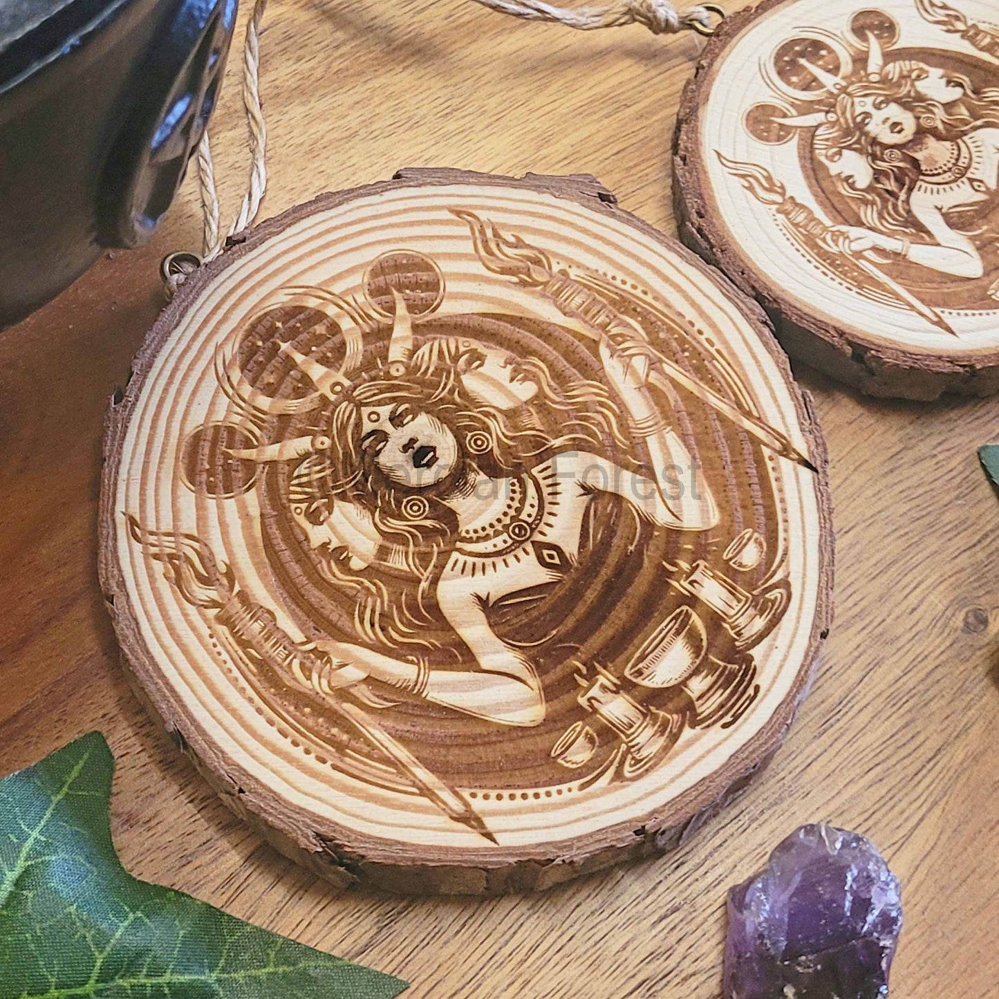 Hecate Hekate Wooden Wall Hanging