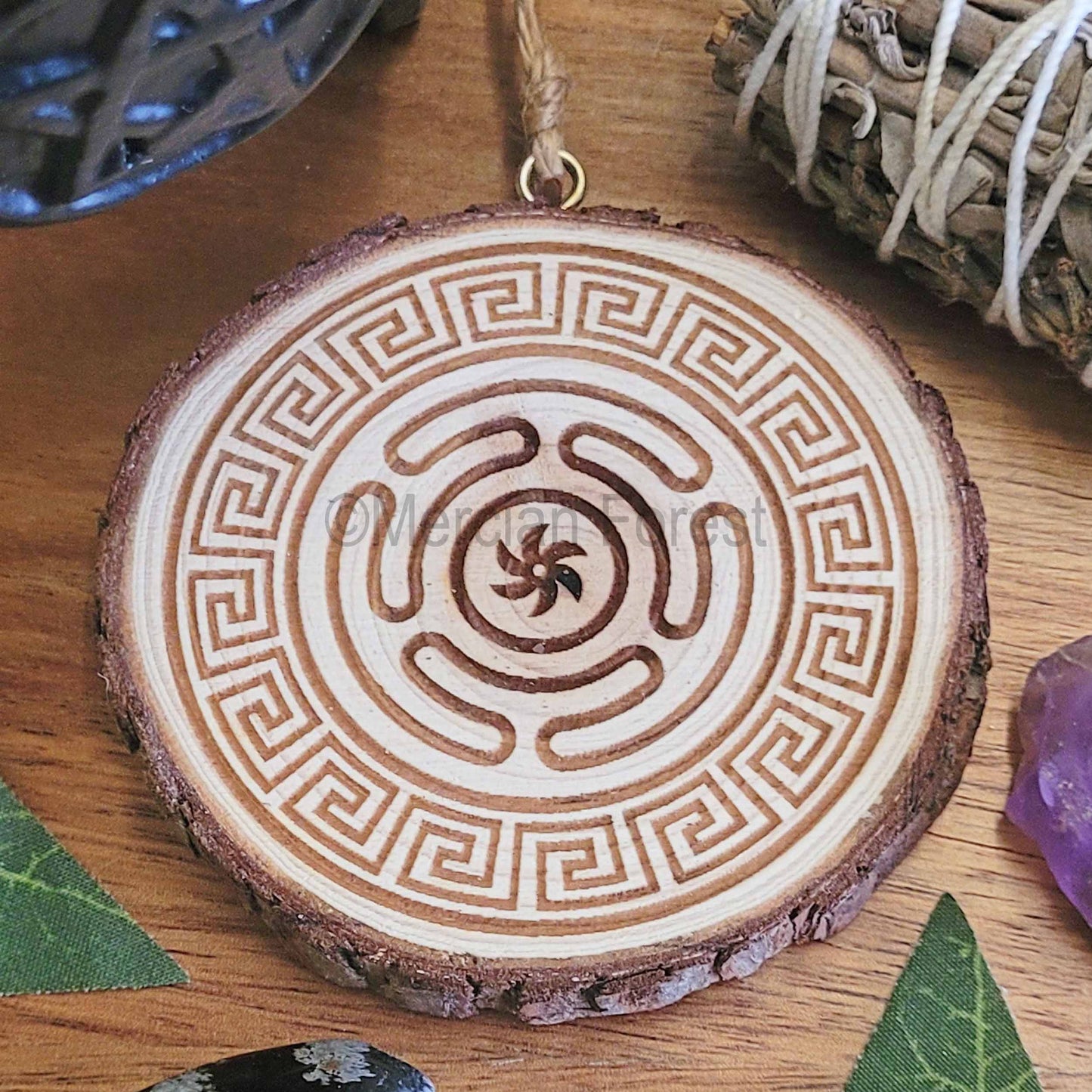 Hecate's Hekate's Wheel Wooden Wall Hanging