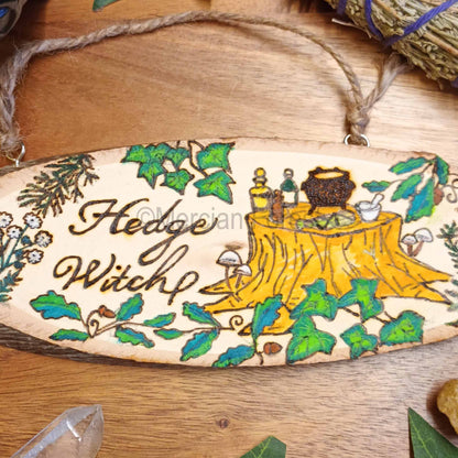 Hedge Witch Wall Hanging Sign