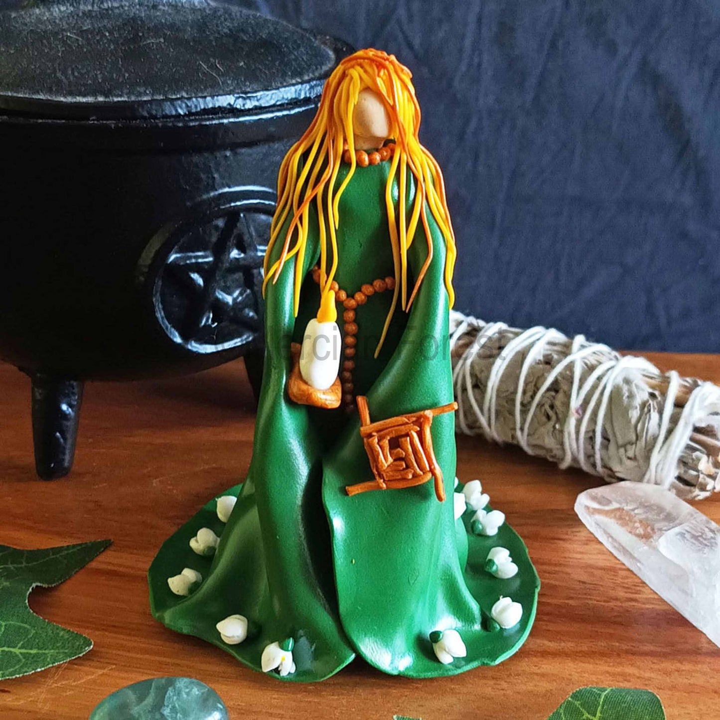 Imbolc Goddess, Brigid/Bridget/Brig Altar Goddess, Mini Statue or Figurine