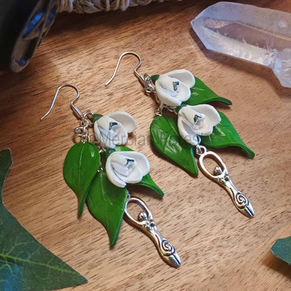 Imbolc Goddess Snowdrop Earrings