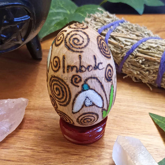 Imbolc Wooden Egg Decoration