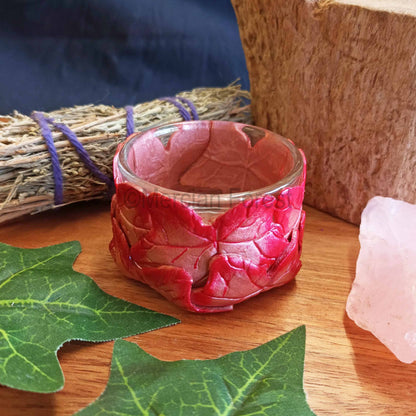 Ivy Altar Candle Tealight Holder in Rose Gold