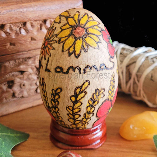 Lammas Wooden Egg Decoration