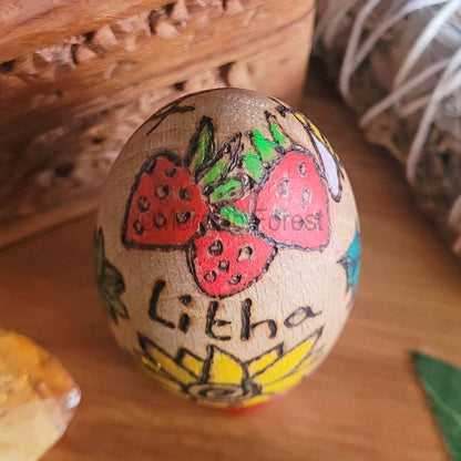 Litha Wooden Egg Decoration