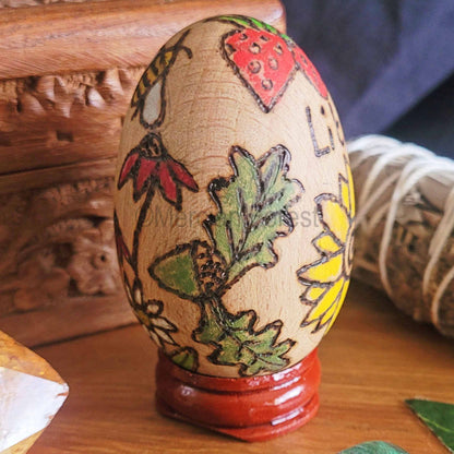 Litha Wooden Egg Decoration