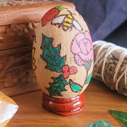 Litha Wooden Egg Decoration