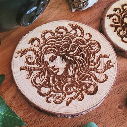 Medusa Portrait Altar Tile, Medusa Altar Decoration