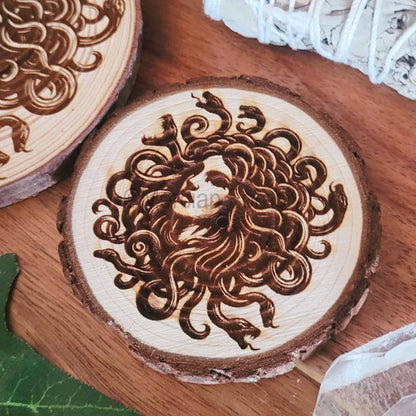 Medusa Portrait Altar Tile, Medusa Altar Decoration