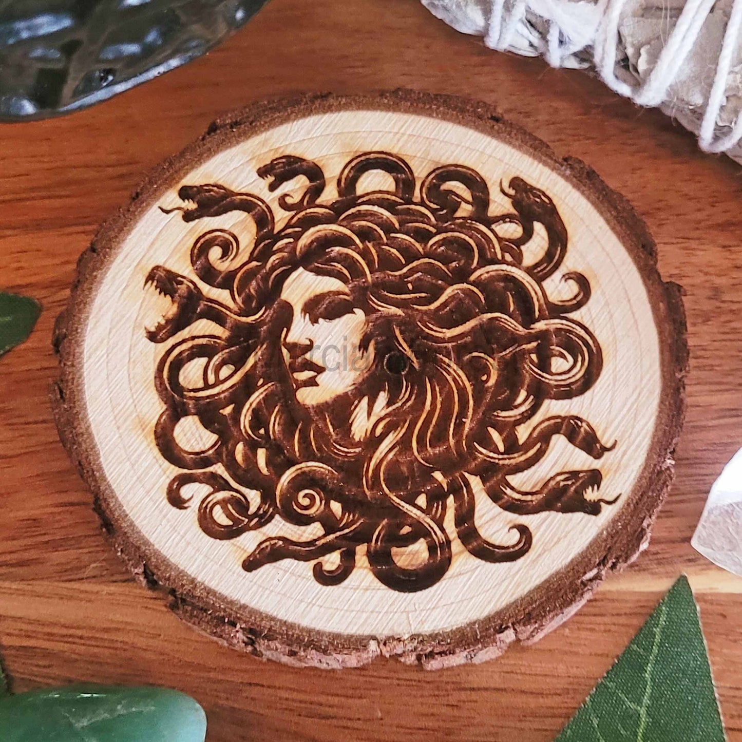 Medusa Portrait Altar Tile, Medusa Altar Decoration