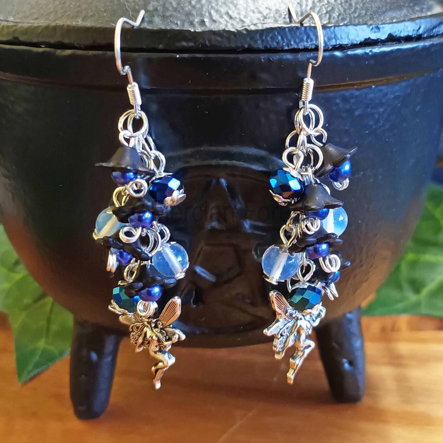 Midnight Fairy Earrings in Blue