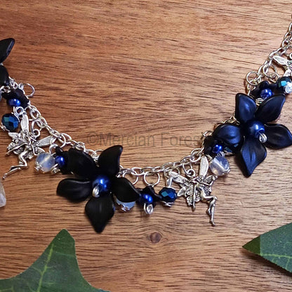 Midnight Fairy Necklace in Blue