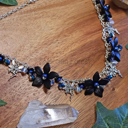 Midnight Fairy Necklace in Blue