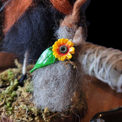 Little Sister Small Needle Felted Witch Decoration Ready Made