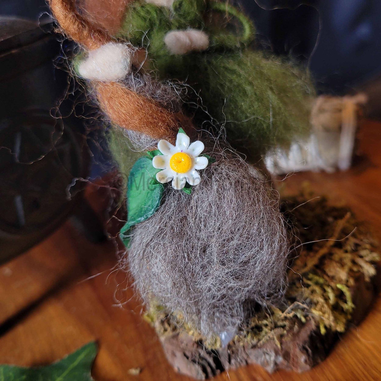 Little Sister Small Needle Felted Witch Decoration Ready Made