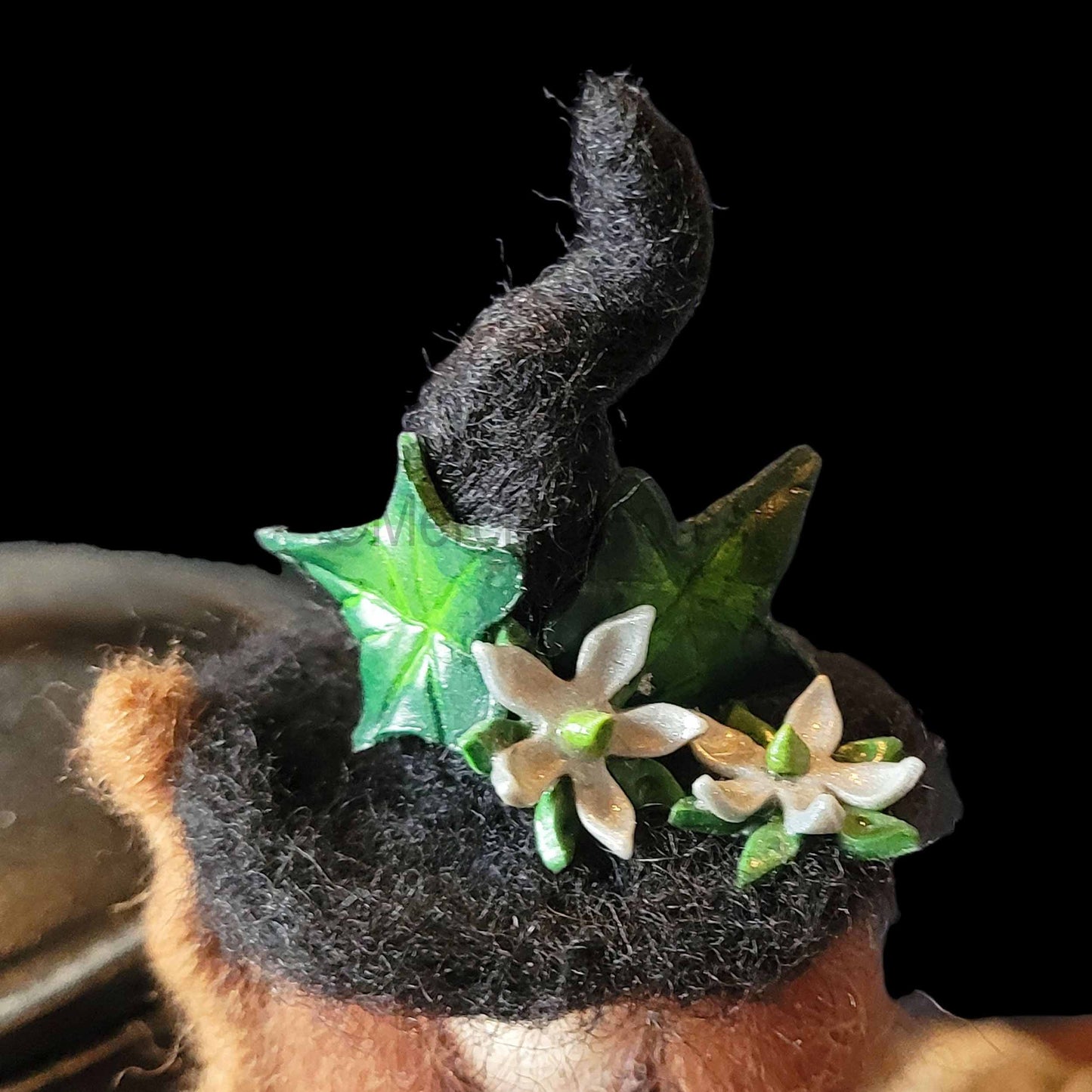 Little Sister Small Needle Felted Witch Decoration