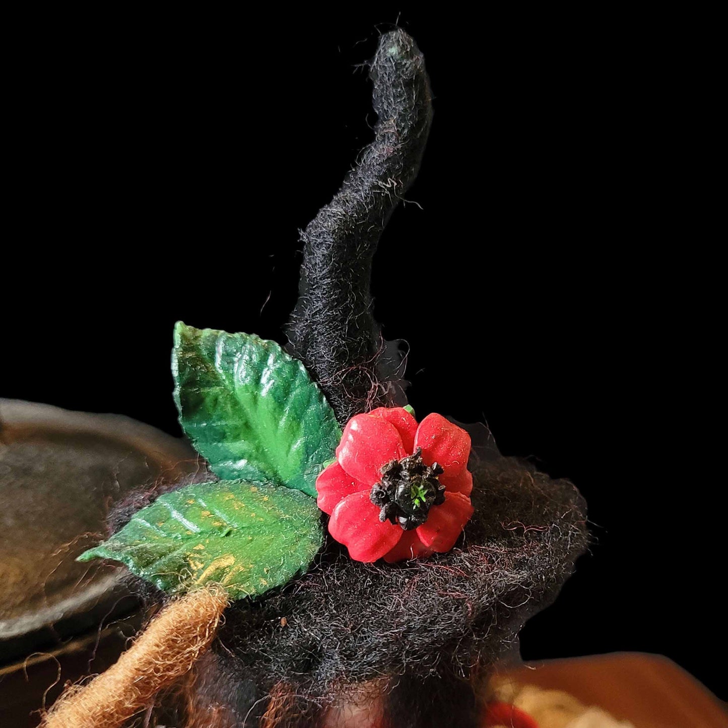 Little Sister Small Needle Felted Witch Decoration