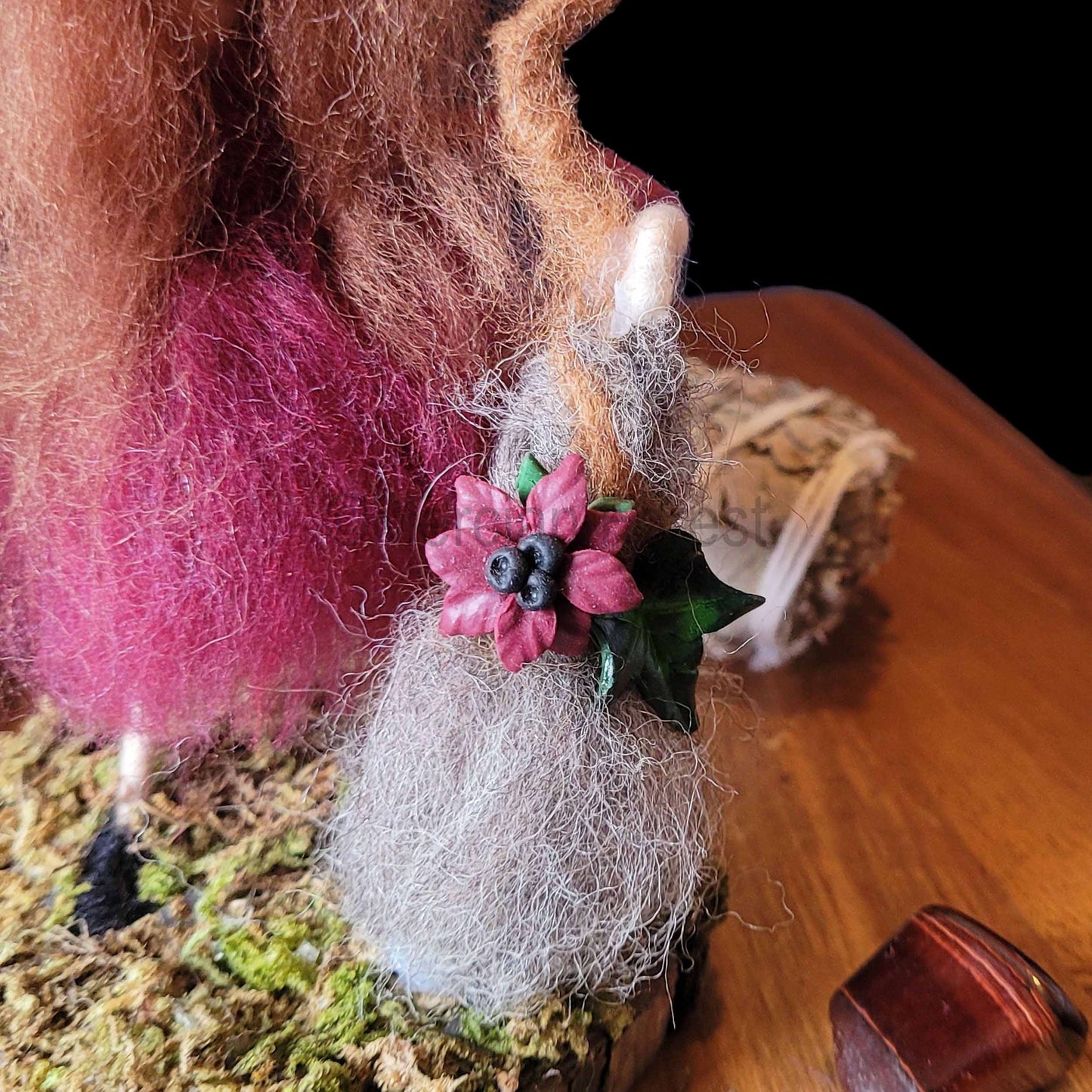 Little Sister Small Needle Felted Witch Decoration