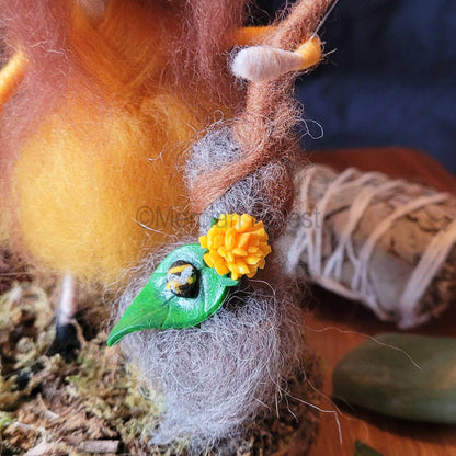 Little Sister Small Needle Felted Witch Decoration Ready Made