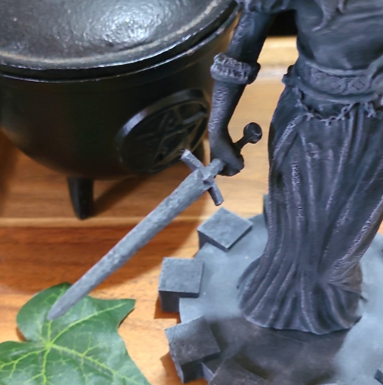 Morrigan Goddess Statue Figurine in Stone Effect