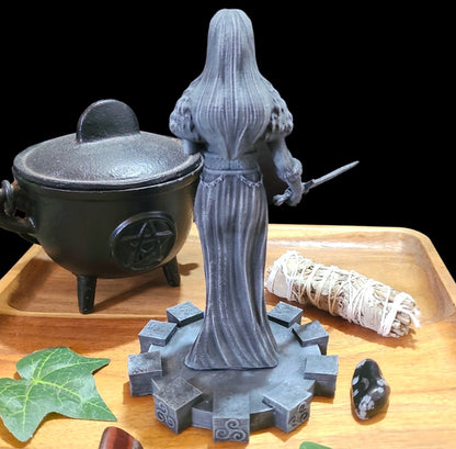Morrigan Goddess Statue Figurine in Stone Effect