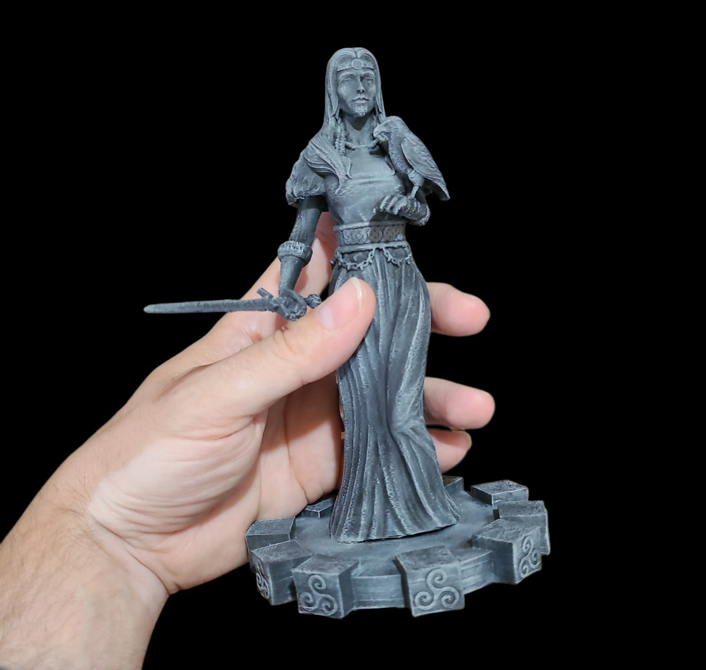 Morrigan Goddess Statue Figurine in Stone Effect