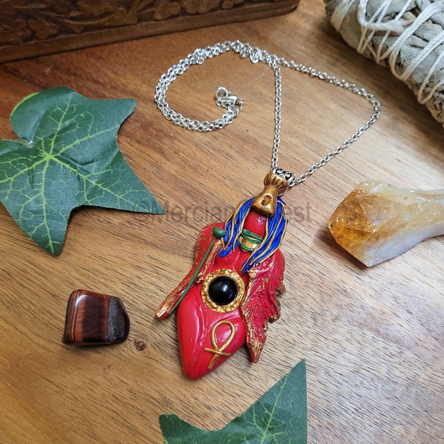 Nephthys Goddess Amulet Pendant Necklace