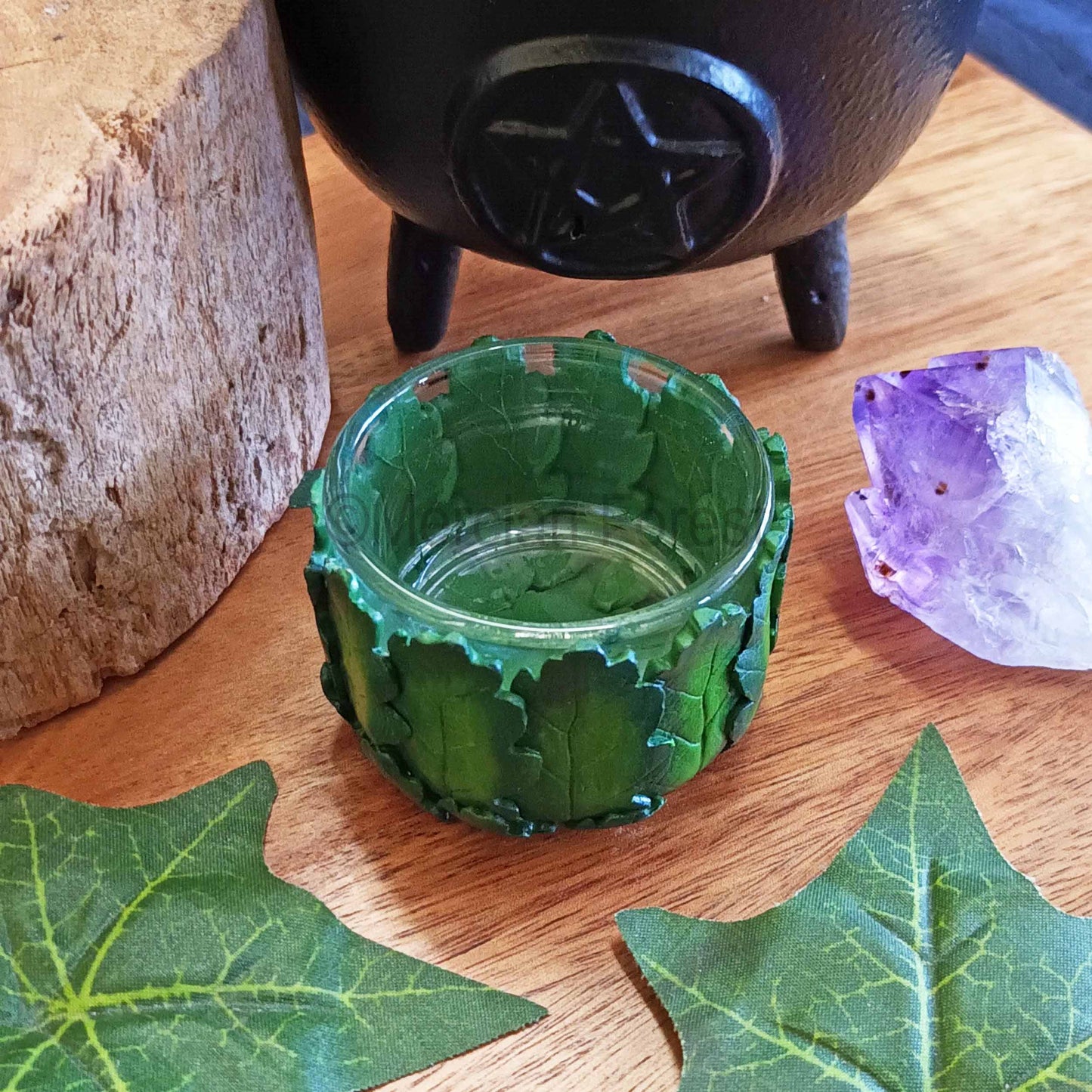 Oak Leaf Altar Candle Tealight Holder