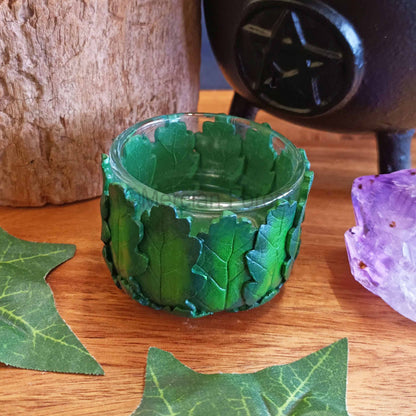 Oak Leaf Altar Candle Tealight Holder