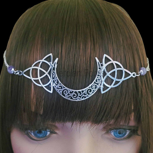 Crescent Moon Triquetra Headdress