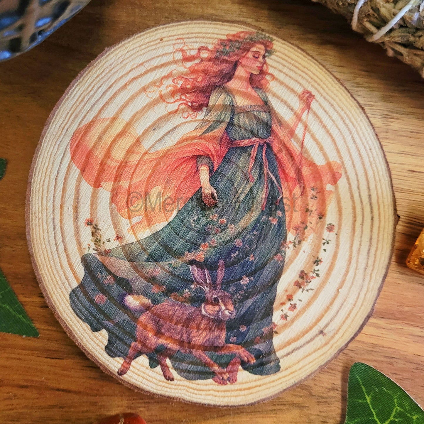 Ostara standing with the Hare Altar Tile