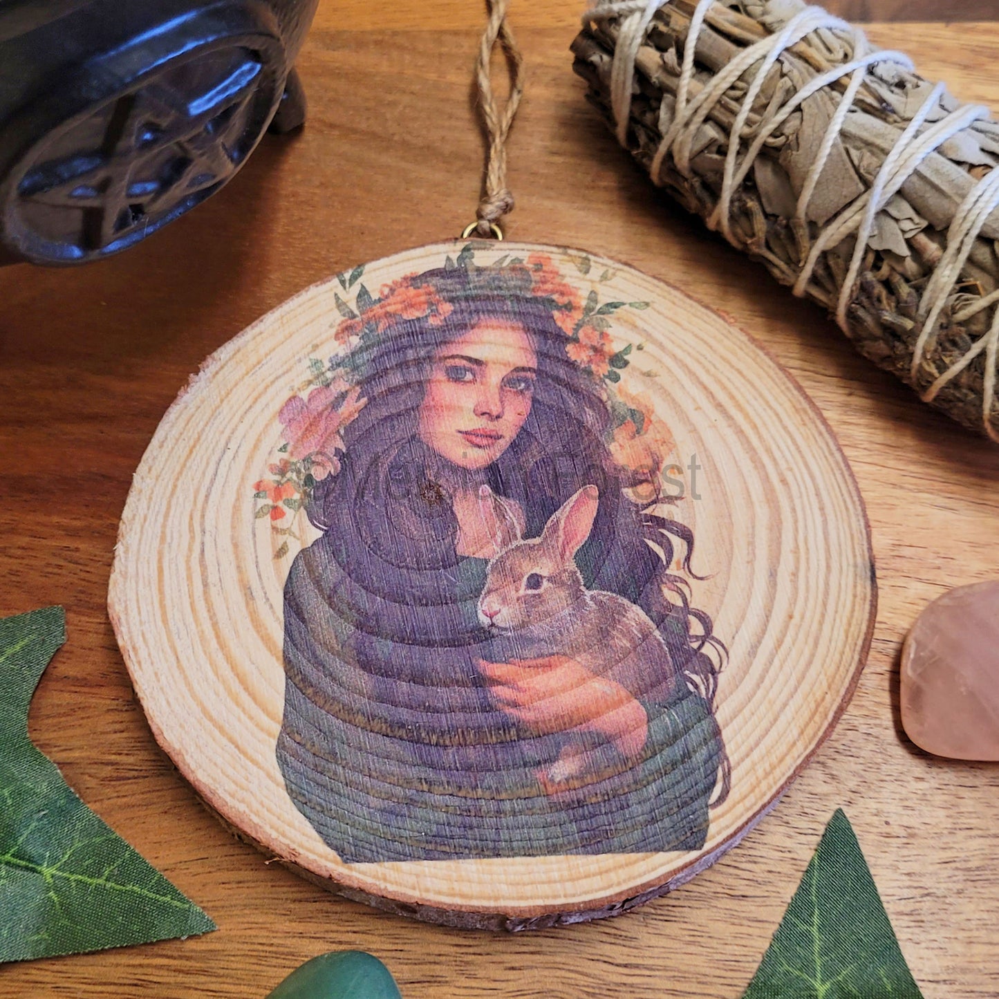 Ostara with the Hare Wall Hanging