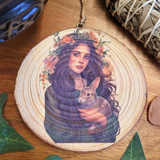 Ostara with the Hare Wall Hanging