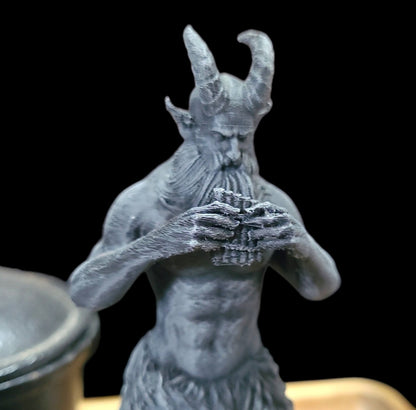 Pan Horned God Statue Figurine in Stone Effect