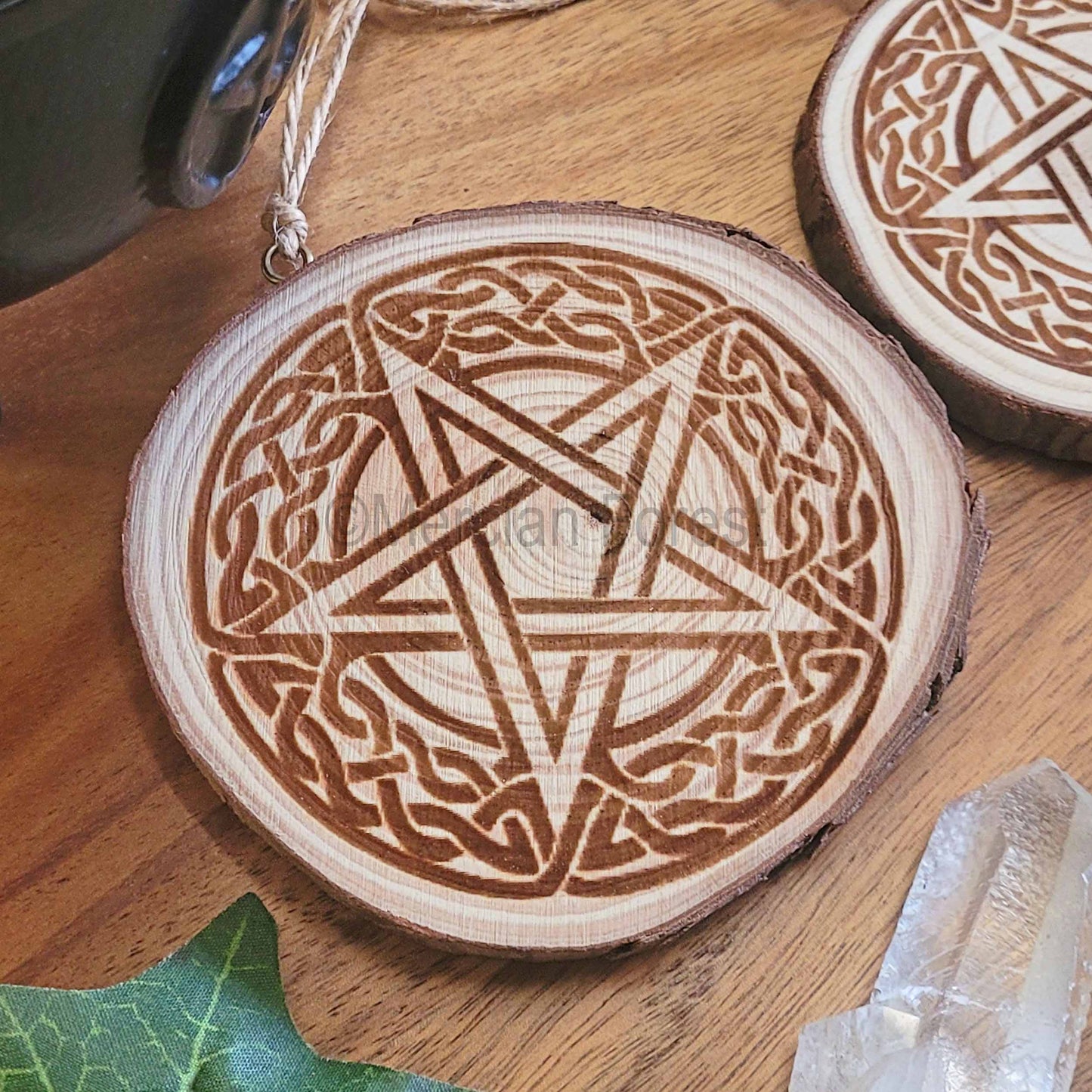 Pentacle Pentagram Wooden Wall Hanging