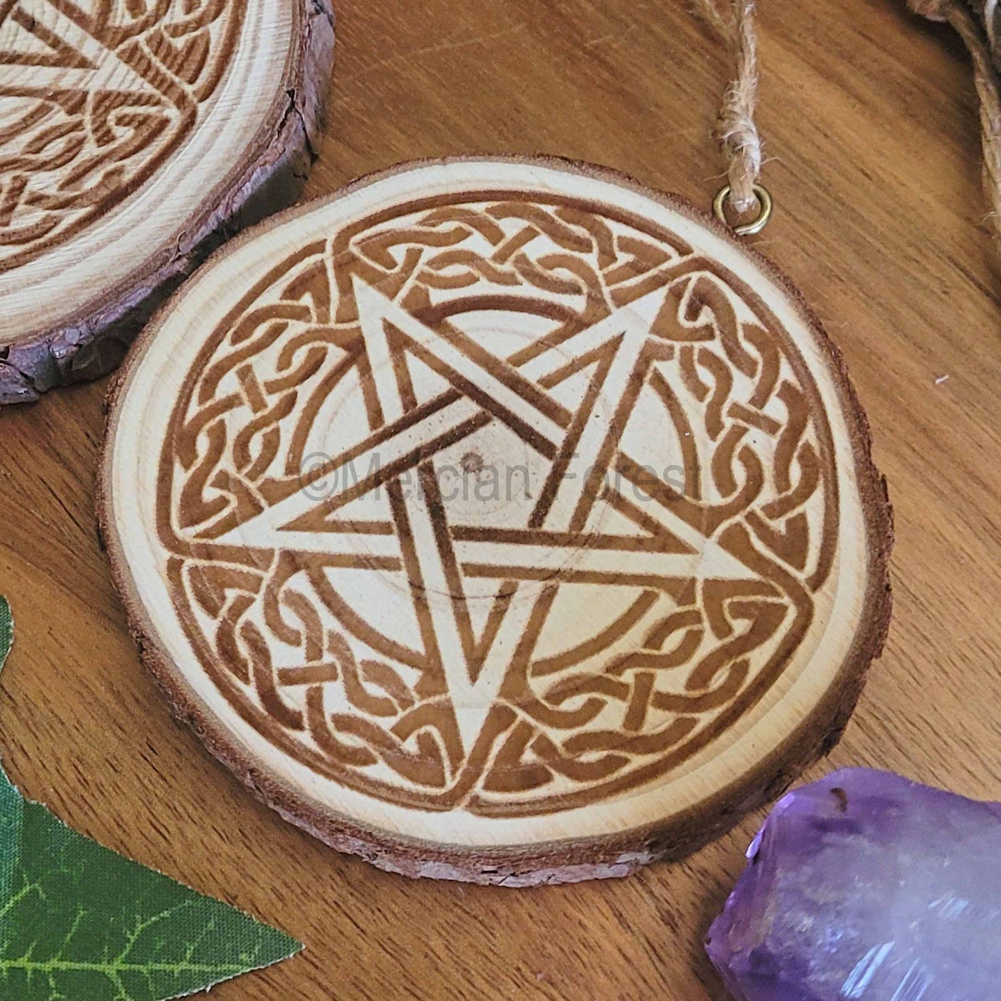 Pentacle Pentagram Wooden Wall Hanging