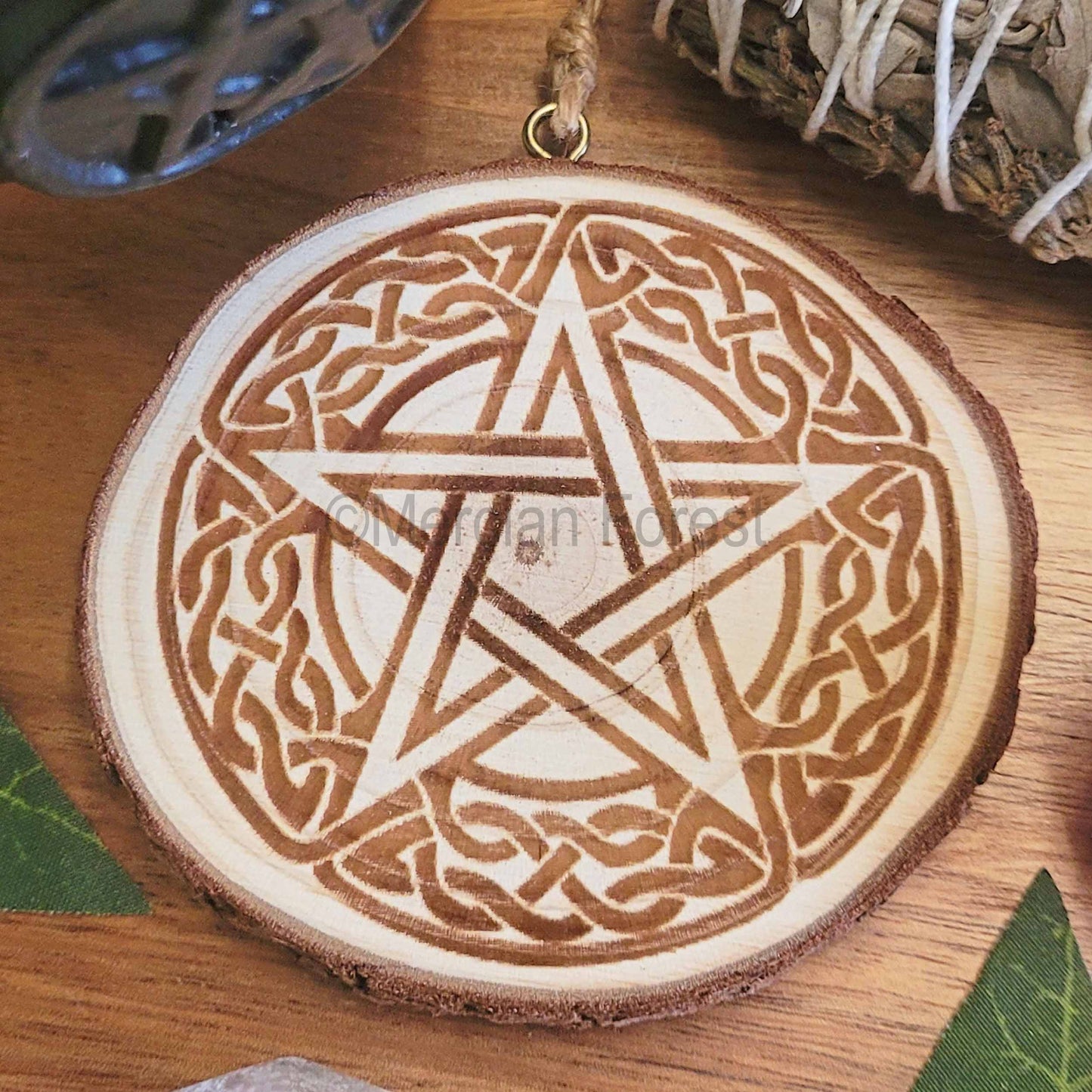 Pentacle Pentagram Wooden Wall Hanging