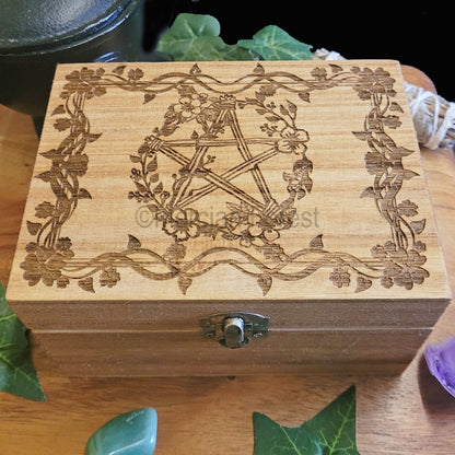 Floral Pentacle Box 16 x 12 x 9 cm