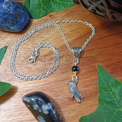 Raven Pendant Necklace