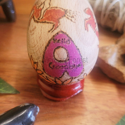 Samhain Wooden Egg Decoration