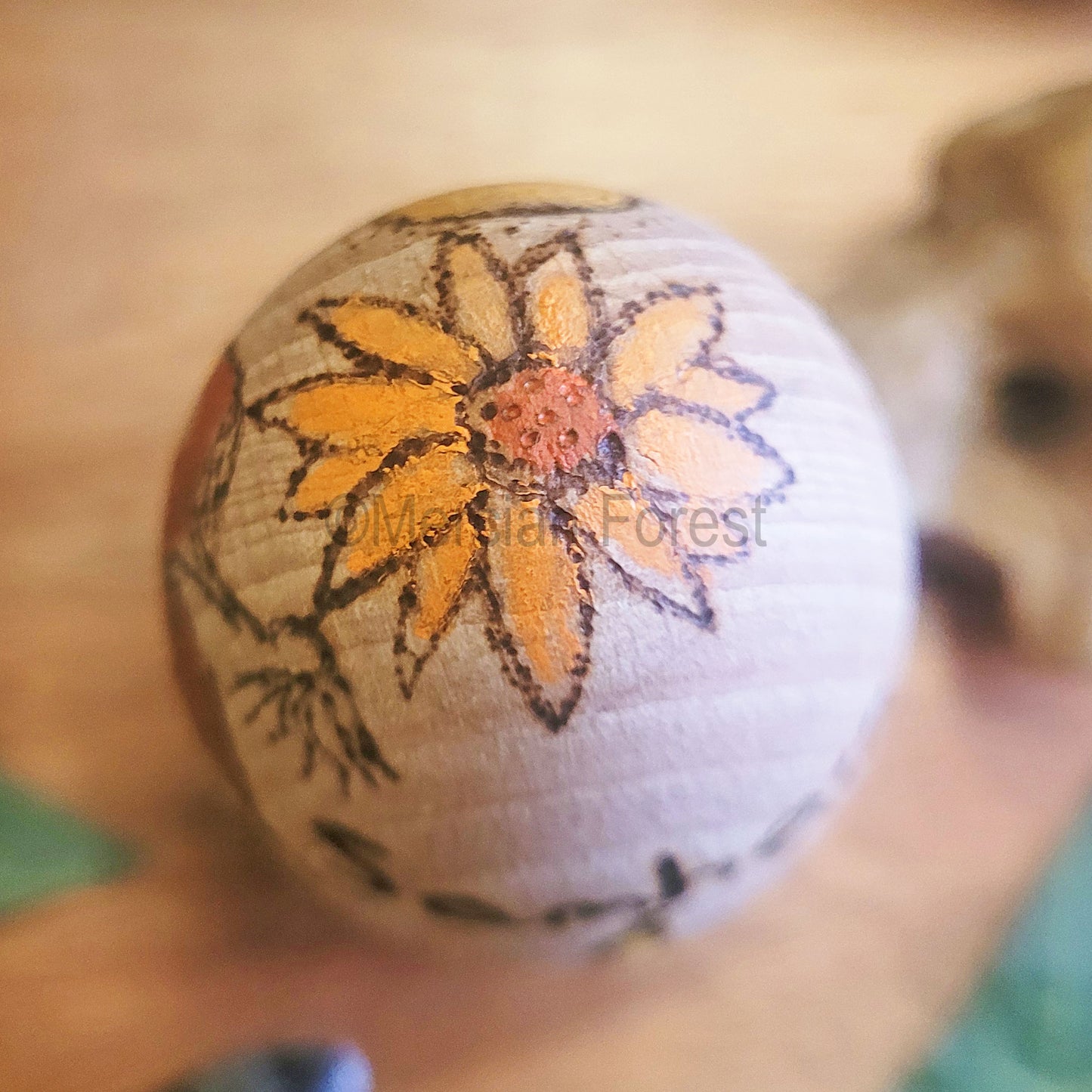 Samhain Wooden Egg Decoration