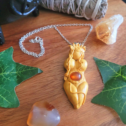 Sol Goddess Amulet Pendant Necklace