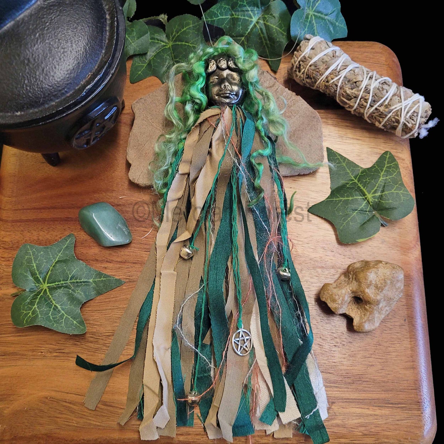 Spirit Doll, Home Protection Amulet Talisman, Spirit Doll Decoration, Witch Bells, Triple Moon