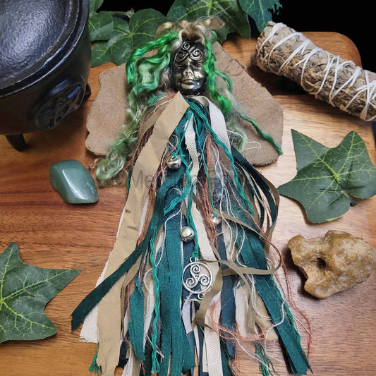 Spirit Doll, Home Protection Amulet Talisman, Spirit Doll Decoration, Witch Bells, Triskele