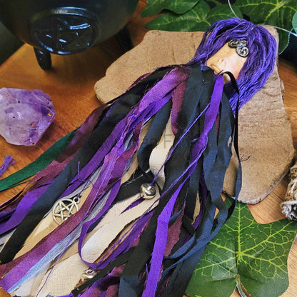 Spirit Doll, Home Protection Amulet Talisman, Spirit Doll Decoration, Witch Bells, Triskele