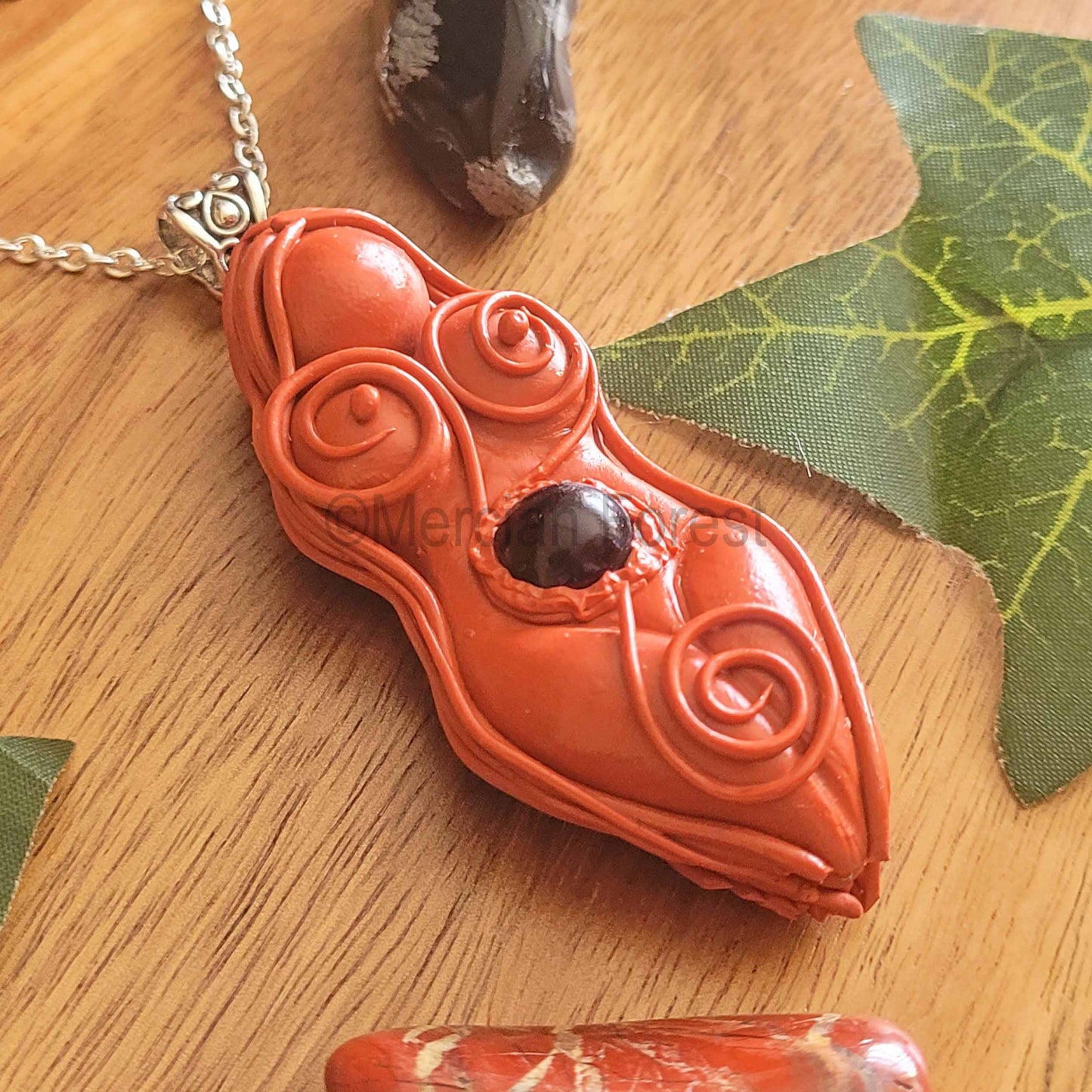 Terracotta Goddess Amulet Pendant Necklace