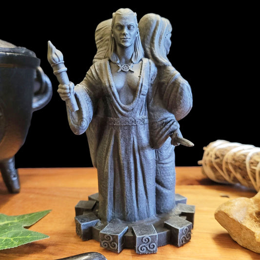 Hecate Statue, Hekate Figurine, Maiden, Mother Crone