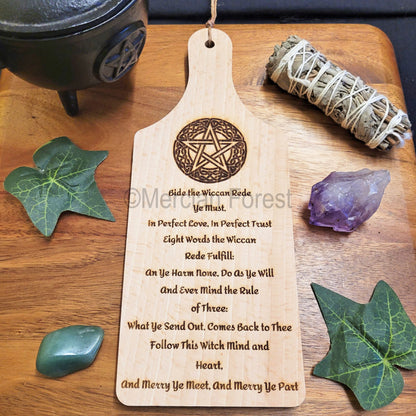 Wiccan Rede Chopping Board Hanging