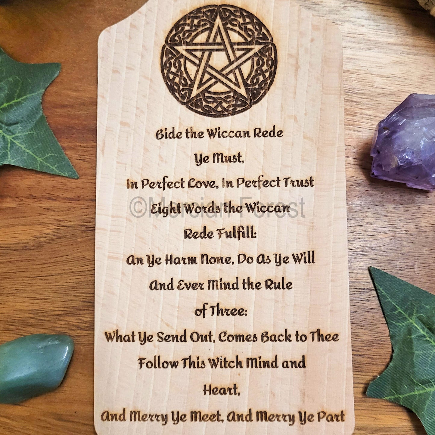 Wiccan Rede Chopping Board Hanging