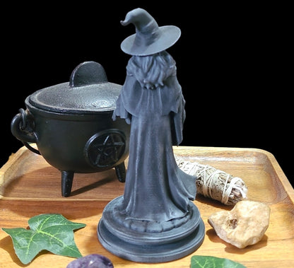 Witch Statue Figurine in Stone Effect #1